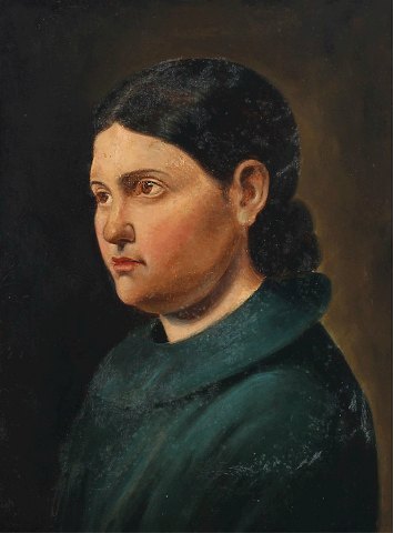 Danish Golden Age portrait of the Italian woman, oil on canvas.