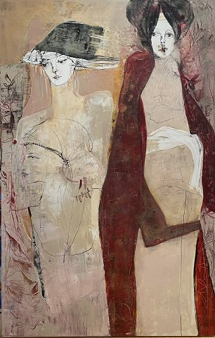 "Composition with women" Acrylic painting on canvas.