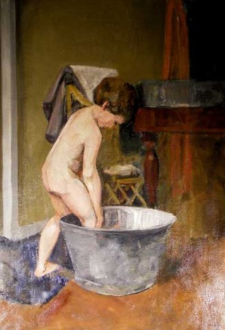"A brave lady"The painting is exhibited at Charlottenborg.