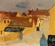 "Street party from Svaneke, Bornholm. Oil painting on Canwas.