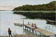 "Children by the bathing jetty" Oil painting on canvas that has been duplicated.