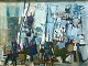 "Composition" Oil painting on canvas.